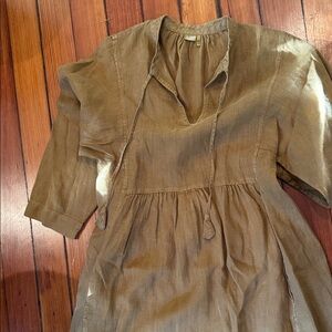 Chic Tan Long Sleeve Dress